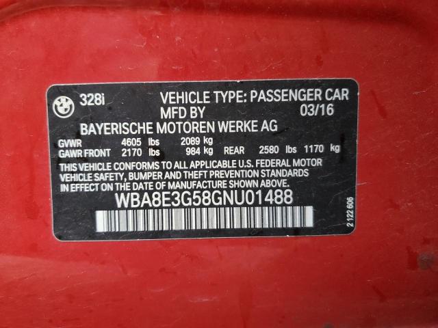 VIN WBA8E3G58GNU01488 2016 BMW 3 Series, 328 Xi Sulev no.12