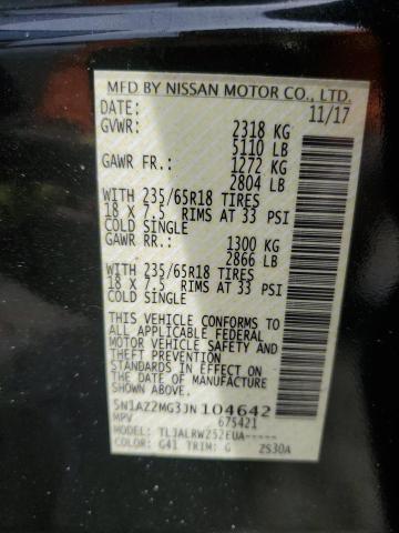 2018 NISSAN MURANO S - 5N1AZ2MG3JN104642