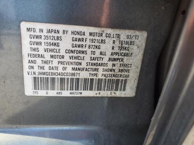 VIN JHMGE8H34DC038671 2013 Honda Fit no.12