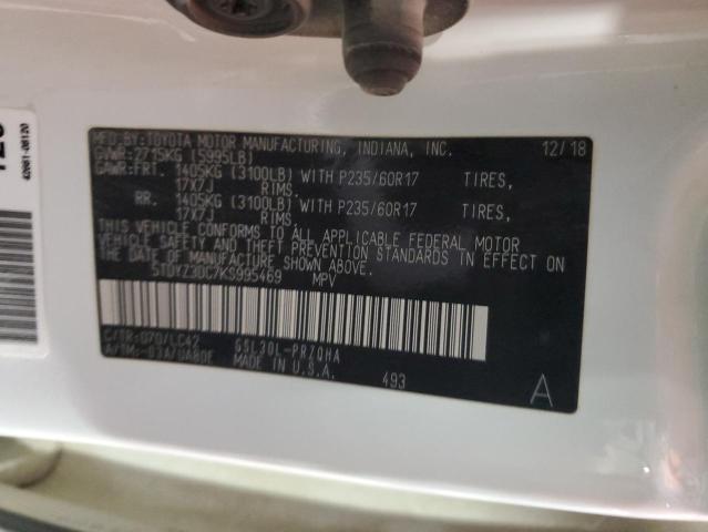 2019 TOYOTA SIENNA XLE - 5TDYZ3DC7KS995469