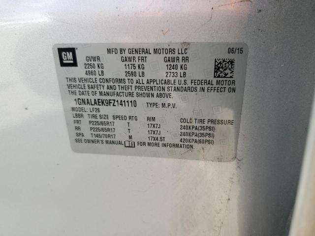 2015 CHEVROLET EQUINOX LS - 1GNALAEK9FZ141110