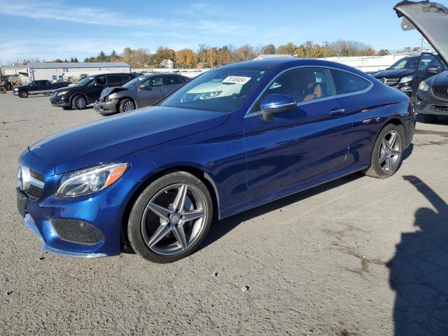 MERCEDES-BENZ C 300 4MAT 2017 blue  gas WDDWJ4KB4HF424745 photo #1