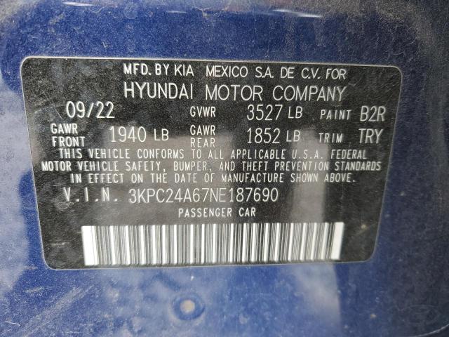 2022 HYUNDAI ACCENT SE - 3KPC24A67NE187690