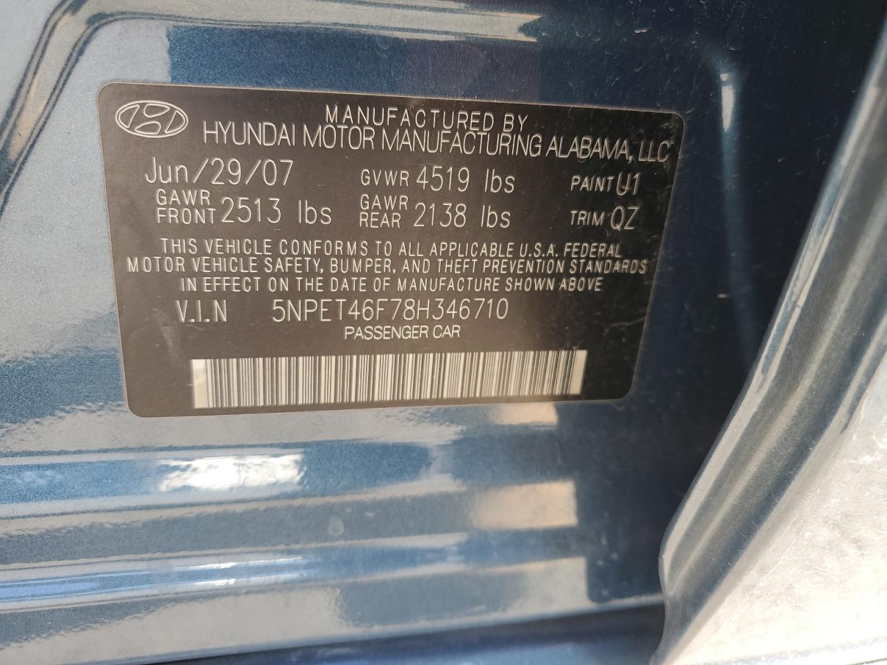 Lot #3044411753 2008 HYUNDAI SONATA GLS