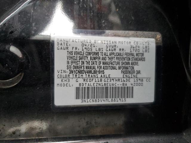 VIN 3N1CN8DV4ML881915 2021 Nissan Versa, S no.13