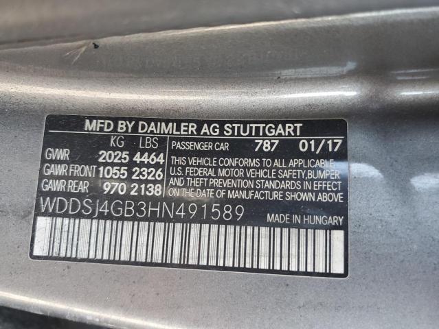 VIN WDDSJ4GB3HN491589 2017 MERCEDES-BENZ CLA-CLASS no.12