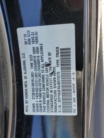 2018 HONDA RIDGELINE - 5FPYK3F68JB015270