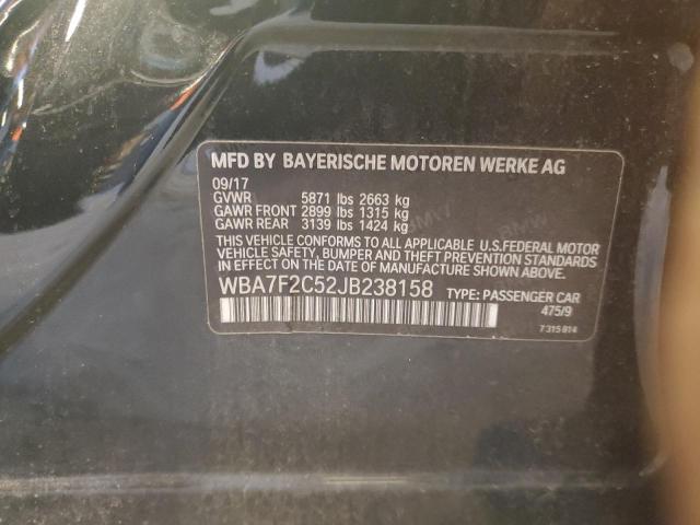 VIN WBA7F2C52JB238158 2018 BMW 7 SERIES no.12