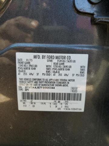 2015 FORD EDGE SEL - 2FMTK4J87FBB00344