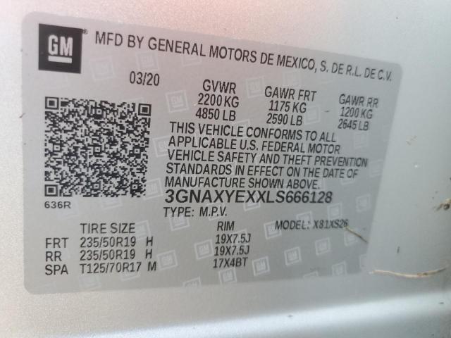 2020 CHEVROLET EQUINOX PR - 3GNAXYEXXLS666128