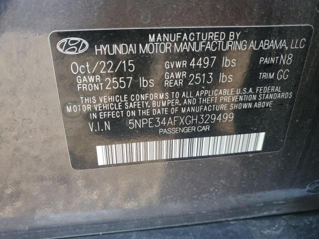 2016 HYUNDAI SONATA SPO - 5NPE34AFXGH329499