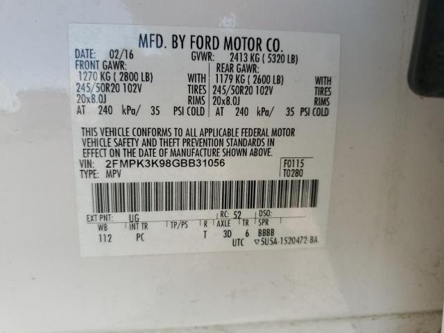 2016 FORD EDGE TITAN - 2FMPK3K98GBB31056