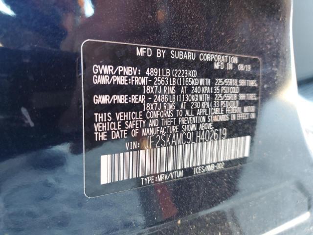 2020 SUBARU FORESTER S - JF2SKAMC9LH402619