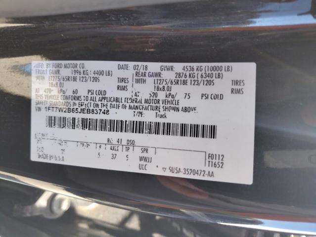 2018 FORD F250 SUPER - 1FT7W2B65JEB83748