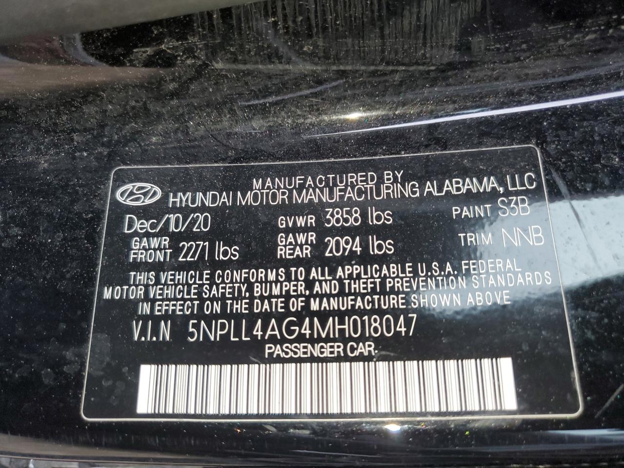 Lot #2948407916 2021 HYUNDAI ELANTRA SE