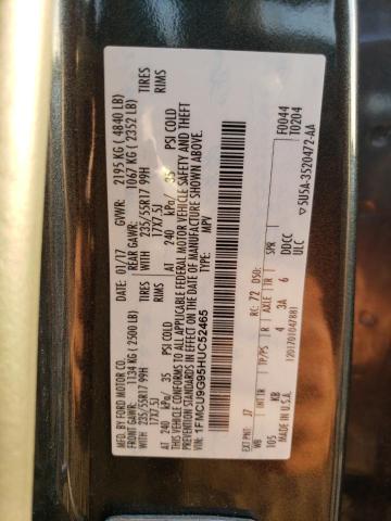 2017 FORD ESCAPE SE - 1FMCU9G95HUC52465