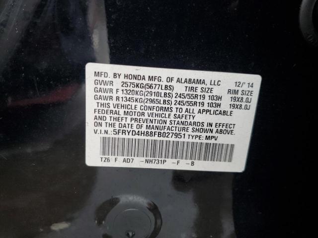 VIN 5FRYD4H88FB027951 2015 Acura MDX, Advance no.14