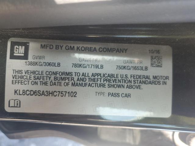 2017 CHEVROLET SPARK 1LT - KL8CD6SA3HC757102
