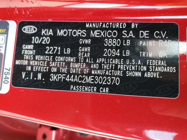2021 KIA FORTE GT - 3KPF44AC2ME302370