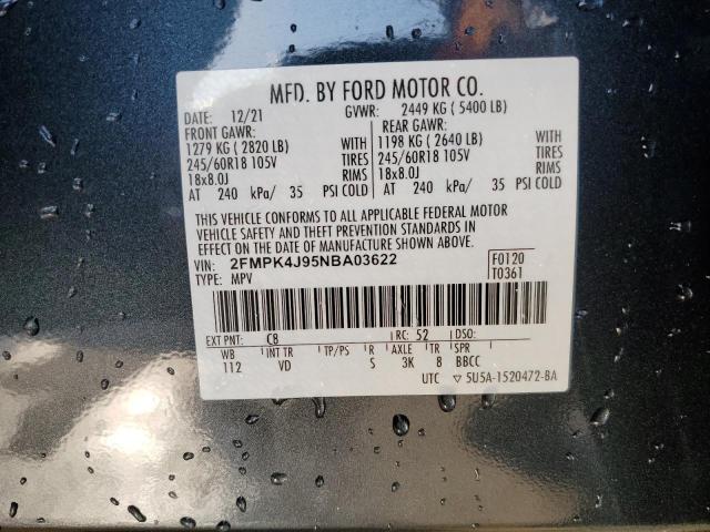 2022 FORD EDGE SEL - 2FMPK4J95NBA03622