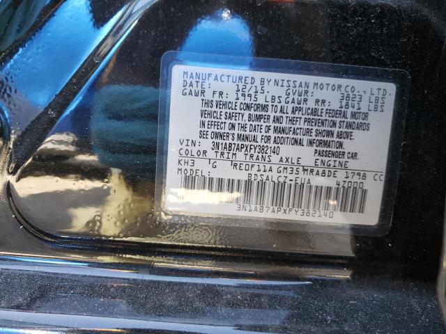 VIN 3N1AB7APXFY382140 2015 Nissan Sentra, S no.13