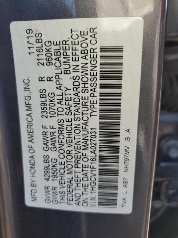 2020 HONDA ACCORD LX - 1HGCV1F16LA027031