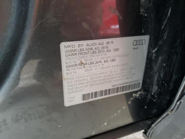 2016 AUDI Q5 TDI PRE WA1CVAFP6GA055351