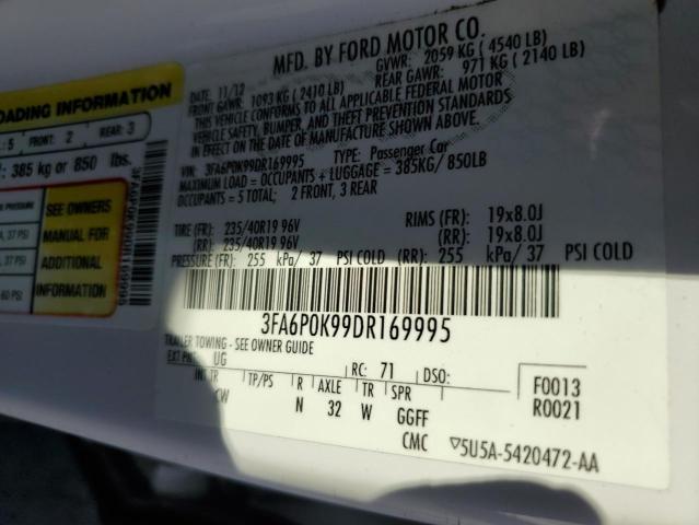 VIN 3FA6P0K99DR169995 2013 Ford Fusion, Titanium no.12