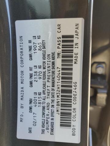 2017 MAZDA 3 GRAND TO - JM1BN1M32H1140447