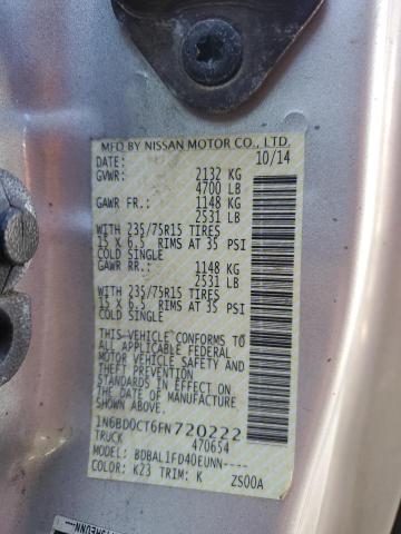 2015 NISSAN FRONTIER S - 1N6BD0CT6FN720222