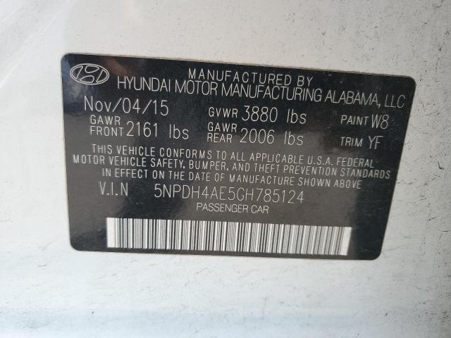2016 HYUNDAI ELANTRA SE - 5NPDH4AE5GH785124
