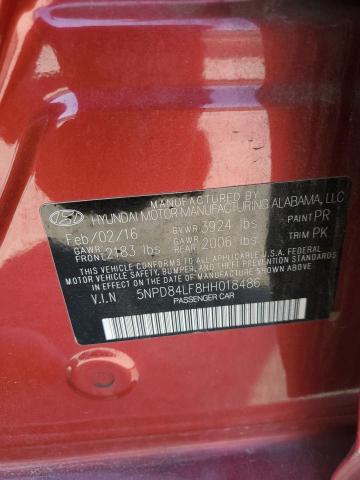 2017 HYUNDAI ELANTRA - 5NPD84LF8HH018486