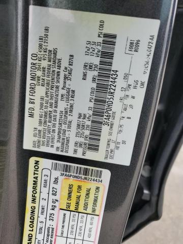 VIN 3FA6P0HD5JR224434 2018 Ford Fusion, SE no.12