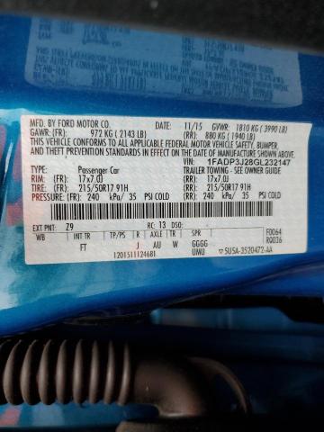 2016 FORD FOCUS TITA - 1FADP3J28GL232147