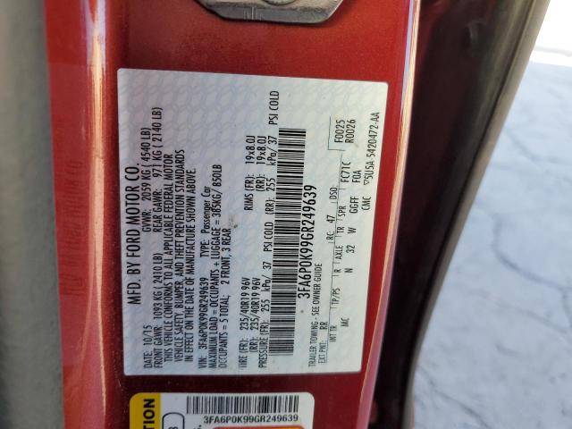 2016 FORD FUSION TIT - 3FA6P0K99GR249639