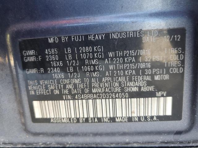 VIN 4S4BRBAC2D3264050 2013 Subaru Outback, 2.5I no.13