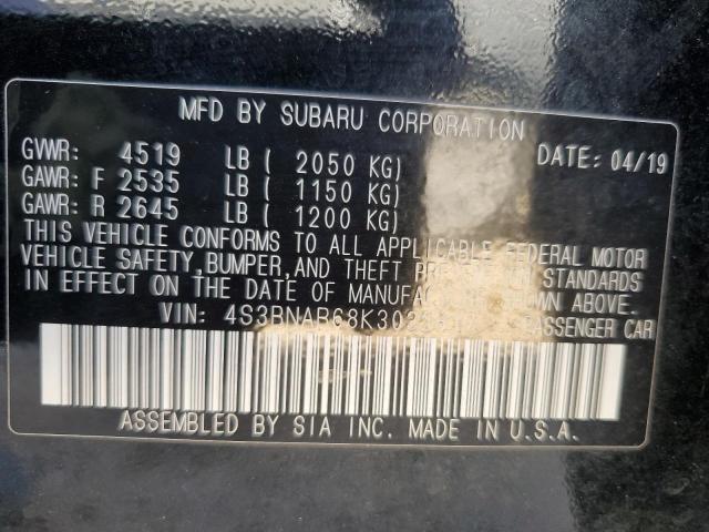 2019 SUBARU LEGACY SPO 4S3BNAR68K3032817