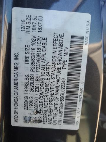 VIN 5J8TB4H56GL022349 2016 Acura RDX, Technology no.13