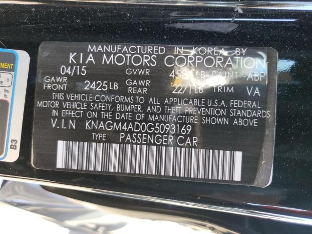 2016 KIA OPTIMA HYB - KNAGM4AD0G5093169