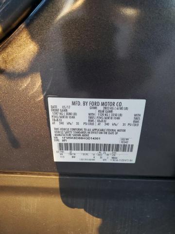 2017 FORD EXPLORER X - 1FM5K8D88HGD14301