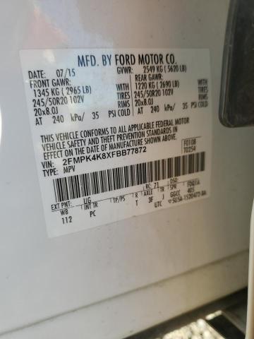 2015 FORD EDGE TITAN 2FMPK4K8XFBB77872