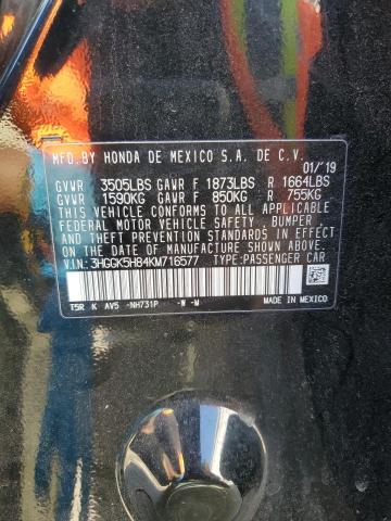 2019 HONDA FIT EX - 3HGGK5H84KM716577