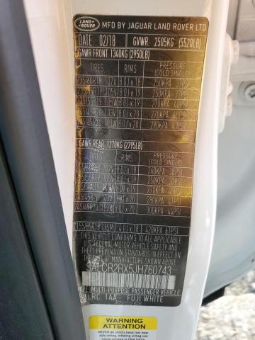 2018 LAND ROVER DISCOVERY - SALCR2RX5JH760743