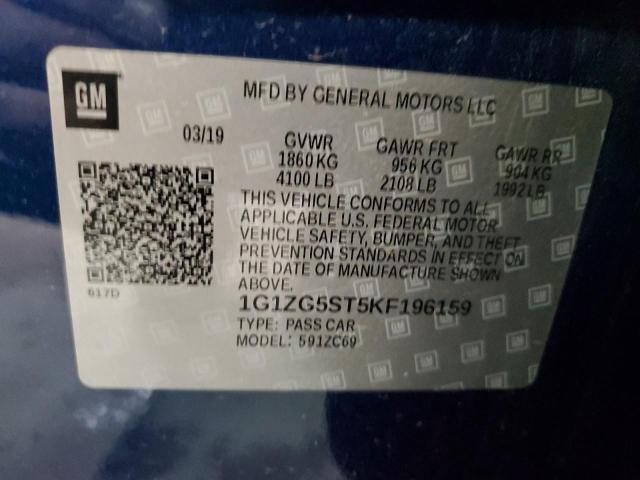 2019 CHEVROLET MALIBU RS - 1G1ZG5ST5KF196159