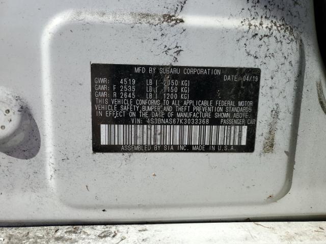 2019 SUBARU LEGACY SPO 4S3BNAS67K3033368