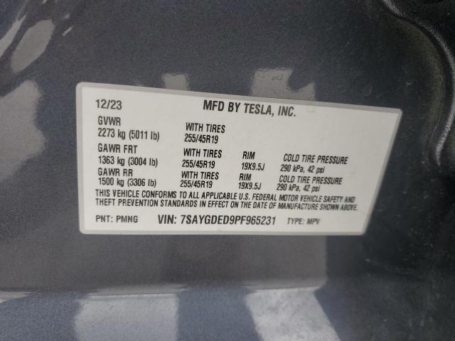 2023 TESLA MODEL Y - 7SAYGDED9PF965231