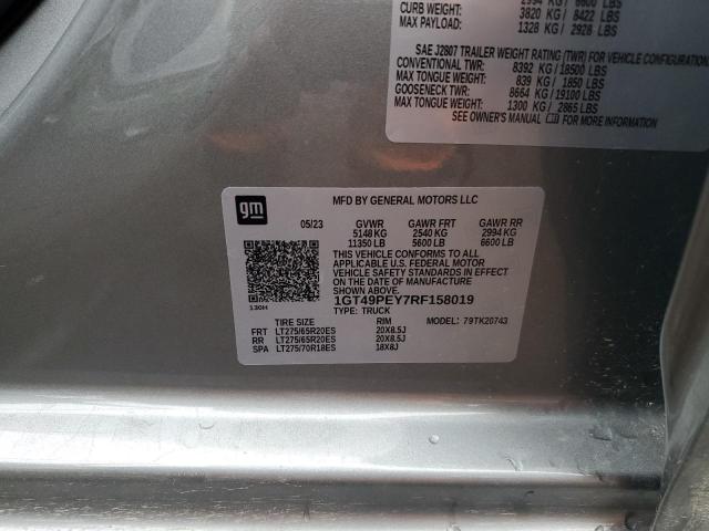 2024 GMC SIERRA K25 1GT49PEY7RF158019