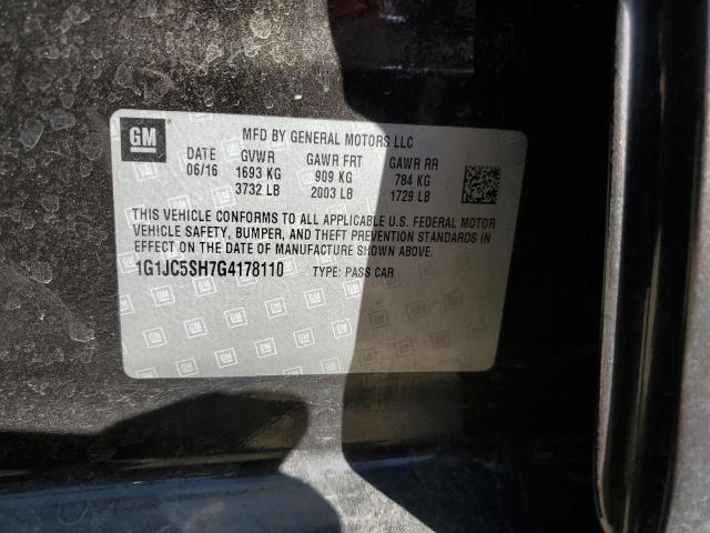 2016 CHEVROLET SONIC LT - 1G1JC5SH7G4178110