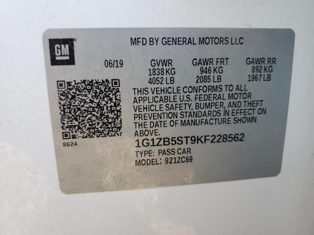 2019 CHEVROLET MALIBU LS - 1G1ZB5ST9KF228562