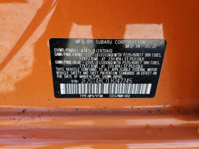 2020 SUBARU CROSSTREK - JF2GTABC7LH242245